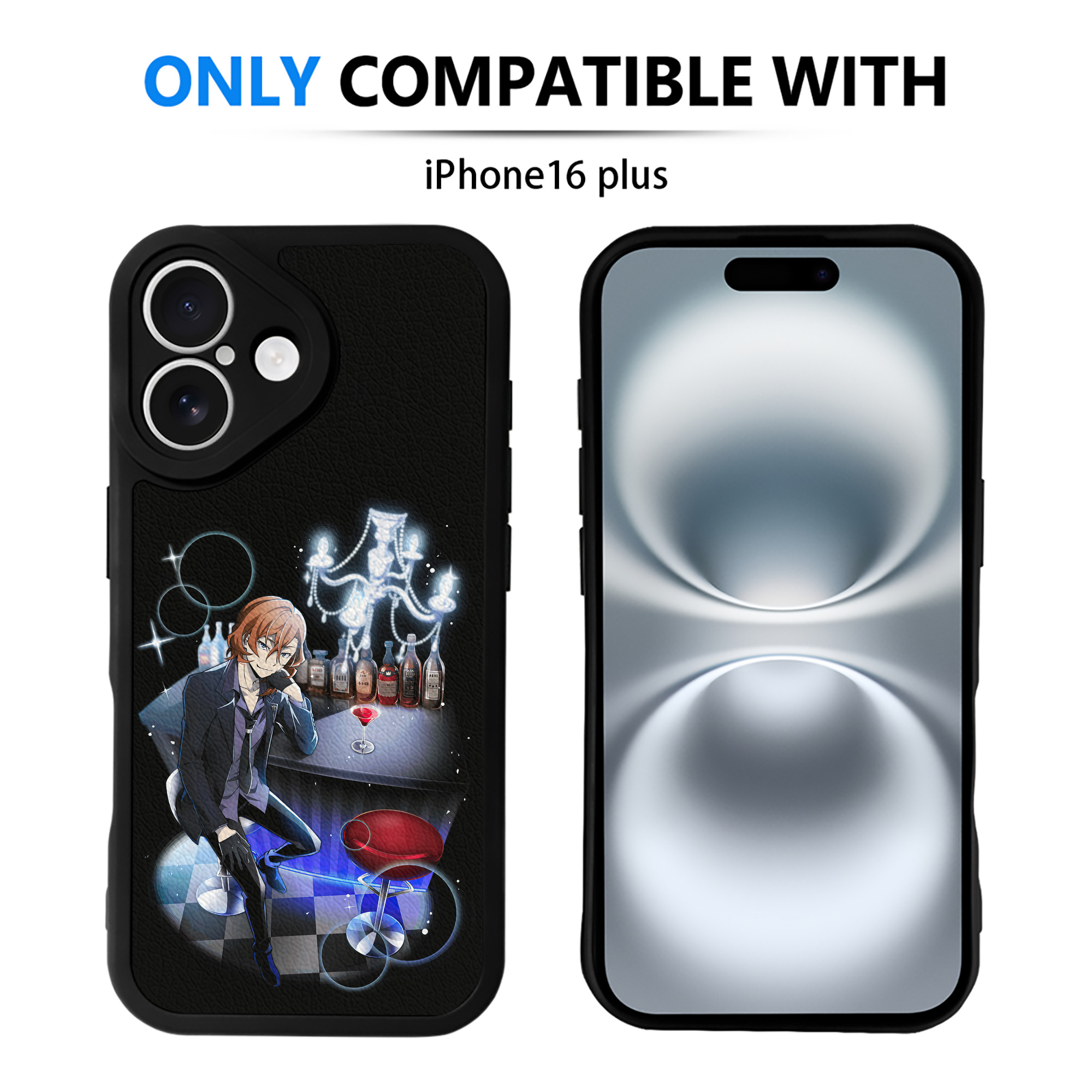 （画像用） 文豪ストレイドッグス Bungo Stray Dogs 【iPhone 16シリーズ対応】シリコンスマホケース（レザー調） 材質：シリコン